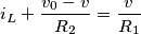 i_L+\frac{v_0-v}{R_2}=\frac{v}{R_1}