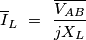 \overline{I}_L\ =\ \frac{\overline{V_{AB}}}{jX_L}