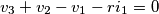 \[v_{3}+v_{2}-v_{1}-ri_{1}=0\]