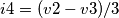 i4 = (v2 - v3)/3 i4 = (v2 - v3)/3