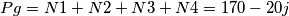 Pg=N1+N2+N3+N4=170-20j Pg=N1+N2+N3+N4=170-20j