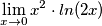 \[\lim_{x\rightarrow 0}x^{2}\cdot ln(2x)\]