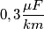 0,3  \frac{\mu F}{km}