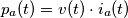 p_a(t)= v(t) \cdot i_a(t) p_a(t)= v(t) \cdot i_a(t)