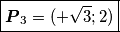 \boxed{\boldsymbol{P}_3=(+\sqrt{3};2)}