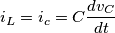 i_L=i_c=C\frac{dv_C}{dt}