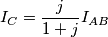 I_{C} = \frac{j}{1+j}I_{AB}