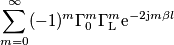 \sum_{m=0}^\infty (-1)^m\Gamma_0^m \Gamma_\text{L}^m\text{e}^{-2\text{j}m\beta l}