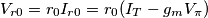V_{r0}=r_0I_{r0}=r_0(I_T-g_mV_\pi)