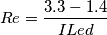 Re= \frac{3.3 - 1.4}{ILed}
