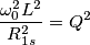 \frac {\omega_0^2L^2} {R_{1s}^2}=Q^2