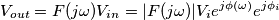V_{out} = F(j\omega)V_{in} = |F(j\omega)|V_ie^{j\phi(\omega)}e^{j\phi_i}