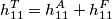 h_{11}^T=h_{11}^A+h_{11}^F