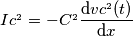 \[Ic^{_{2}} = -C^{_{2}}\frac{\mathrm{d} vc^{_{2}}(t)}{\mathrm{d} x}\]