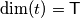 \dim(t) = \mathsf{T} \dim(t) = \mathsf{T}