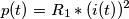p(t)= R_1*(i(t))^{2} p(t)= R_1*(i(t))^{2}