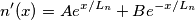 n'(x)=Ae^{x/L_n}+Be^{-x/L_n}