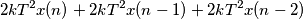 2kT^2x(n) + 2kT^2x(n-1) + 2kT^2x(n-2) 2kT^2x(n) + 2kT^2x(n-1) + 2kT^2x(n-2)