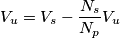 V_u=V_s-\frac{N_s}{N_p}V_u