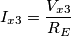 I_{x3}=\frac{V_{x3}}{R_E}