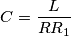 C=\frac{L}{RR_1}