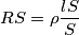 RS=\rho \frac{lS}{S}