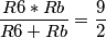 \frac{R6*Rb}{R6+Rb}=\frac{9}{2}