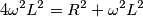 4\omega^{2}L^{2} = R^{2}+\omega^{2}L^{2}