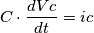C\cdot \frac{dVc}{dt}=ic
