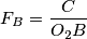 F_B=\frac {C}{O_2B}