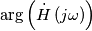 \arg \left(\dot{H}\left(j\omega\right)\right)