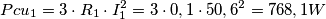 Pcu_{1}=3\cdot R_{1}\cdot I_{1}^{2}=3\cdot 0,1\cdot 50,6^{2}=768,1W