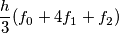 \frac{h}{3} (f_0 + 4 f_1 + f_2)