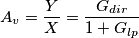 A_v = \frac{Y}{X} = \frac{G_{dir}}{1+G_{lp}}