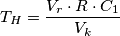 T_{H}=\frac{V_{r}\cdot R\cdot C_{1}}{V_{k}}