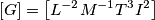 \left[ G  \right] =  \left[ L^{-2} M^{-1} T^3  I^2 \right]