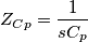 Z_{Cp}=\frac{1}{sC_p}