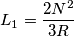 L_1=\frac{2N^2}{3R}