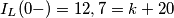 I_L(0-)=12,7=k+20
