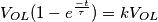 V_{OL}(1-e^{\frac{-t}{\tau}})=kV_{OL} V_{OL}(1-e^{\frac{-t}{\tau}})=kV_{OL}
