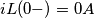 iL(0-)=0 A iL(0-)=0 A