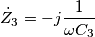 \dot Z_3=-j \frac 1 {\omega C_3} \dot Z_3=-j \frac 1 {\omega C_3}