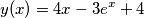 y(x) = 4x-3e^x+4