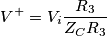 V^+=V_i\frac{R_3}{Z_CR_3}