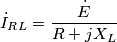 \dot I_{RL}= \frac {\dot E}{R+jX_L}