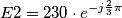 E2 = 230 \cdot e ^{ -j \frac{2}{3} \pi }