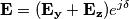 \mathbf{E}=(\mathbf{E_y}+\mathbf{E_z})e^{j\delta}
