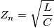 Z_n=\sqrt{\frac{L}{C}}