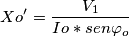 Xo'=\frac{V_1}{Io*sen\varphi_o}