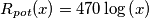 R_{pot}(x) = 470 \log\left(x\right)